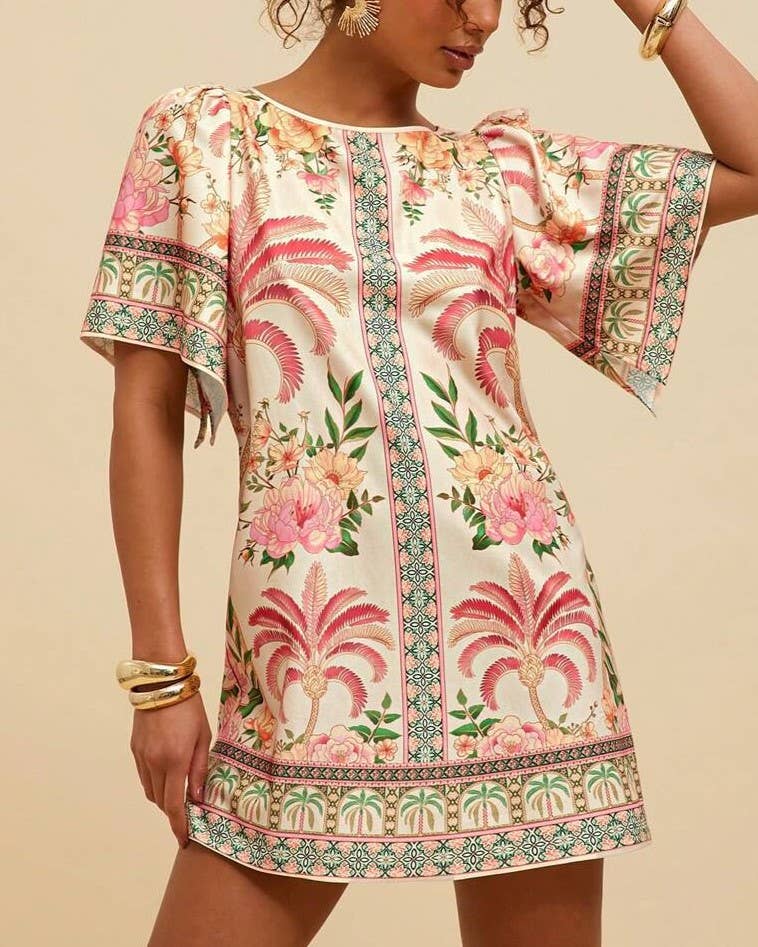 Retro Exotic Tropical Dress
