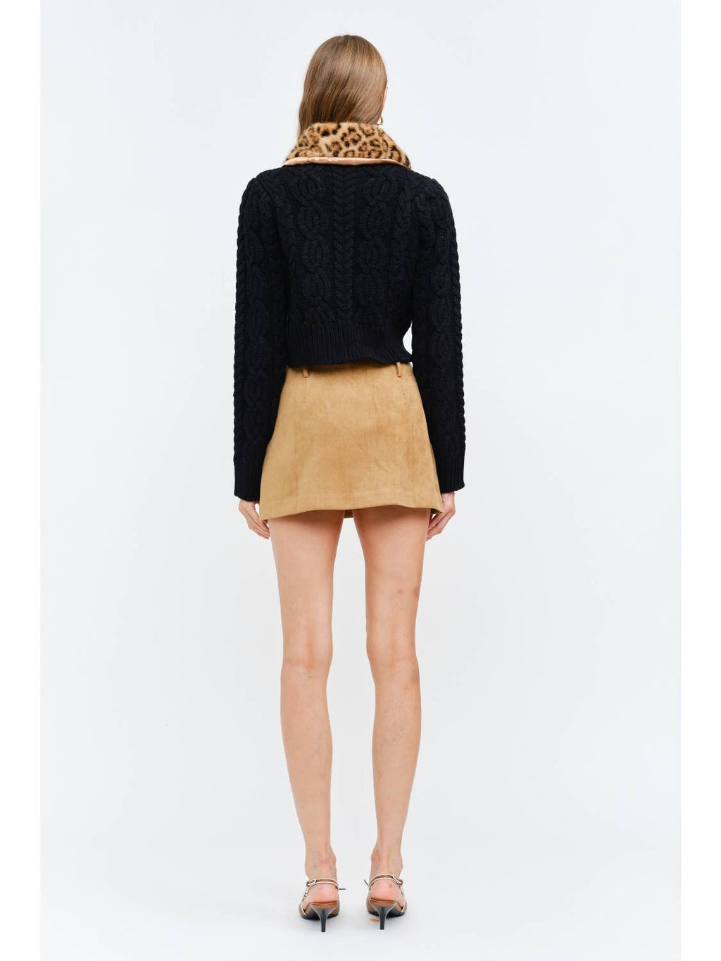 Black leopard Cardigan