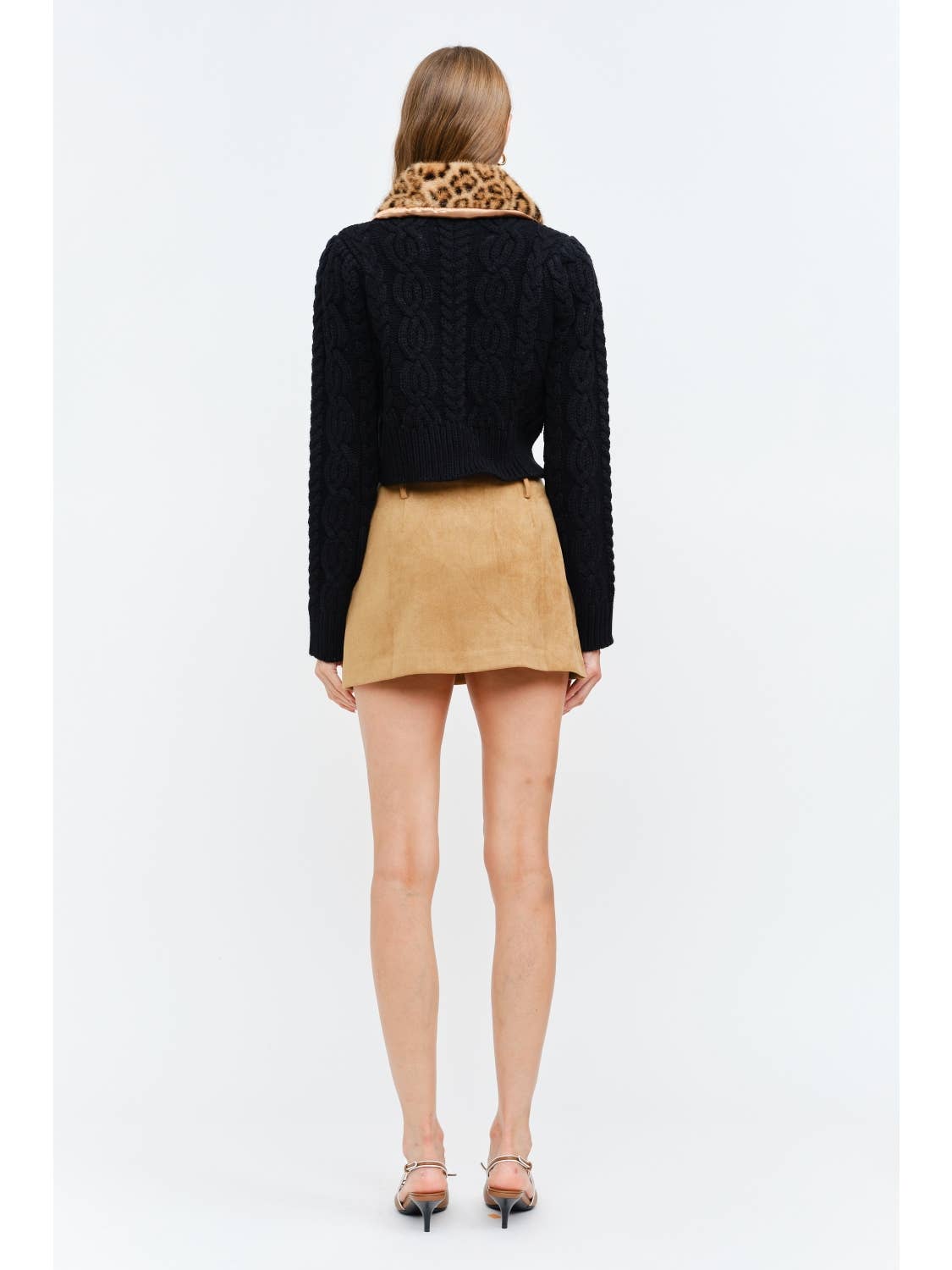 Black leopard Cardigan