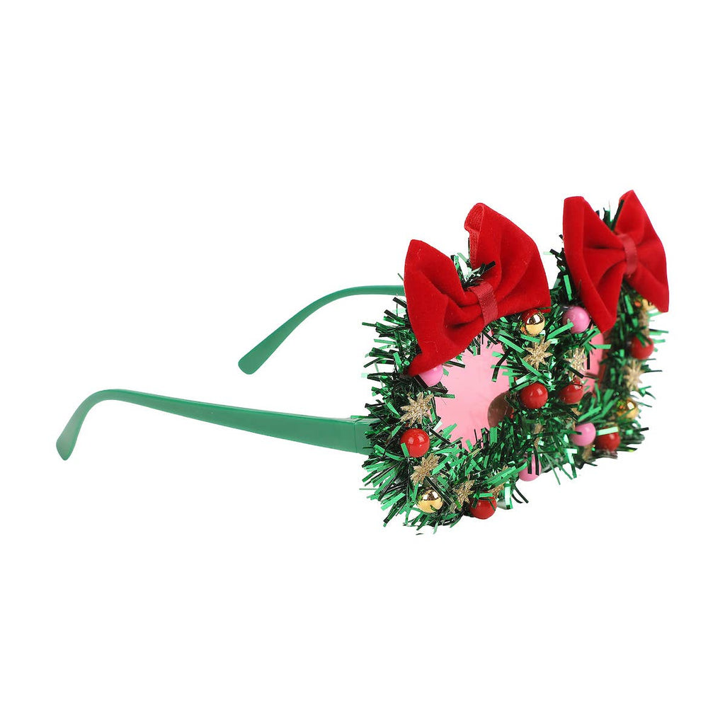 Fa La La Wreath Novelty Glasses