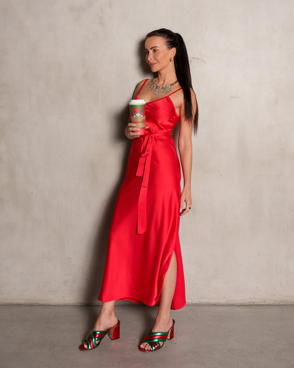 Basic Lennon Zipslip™️ Dress Candy Apple