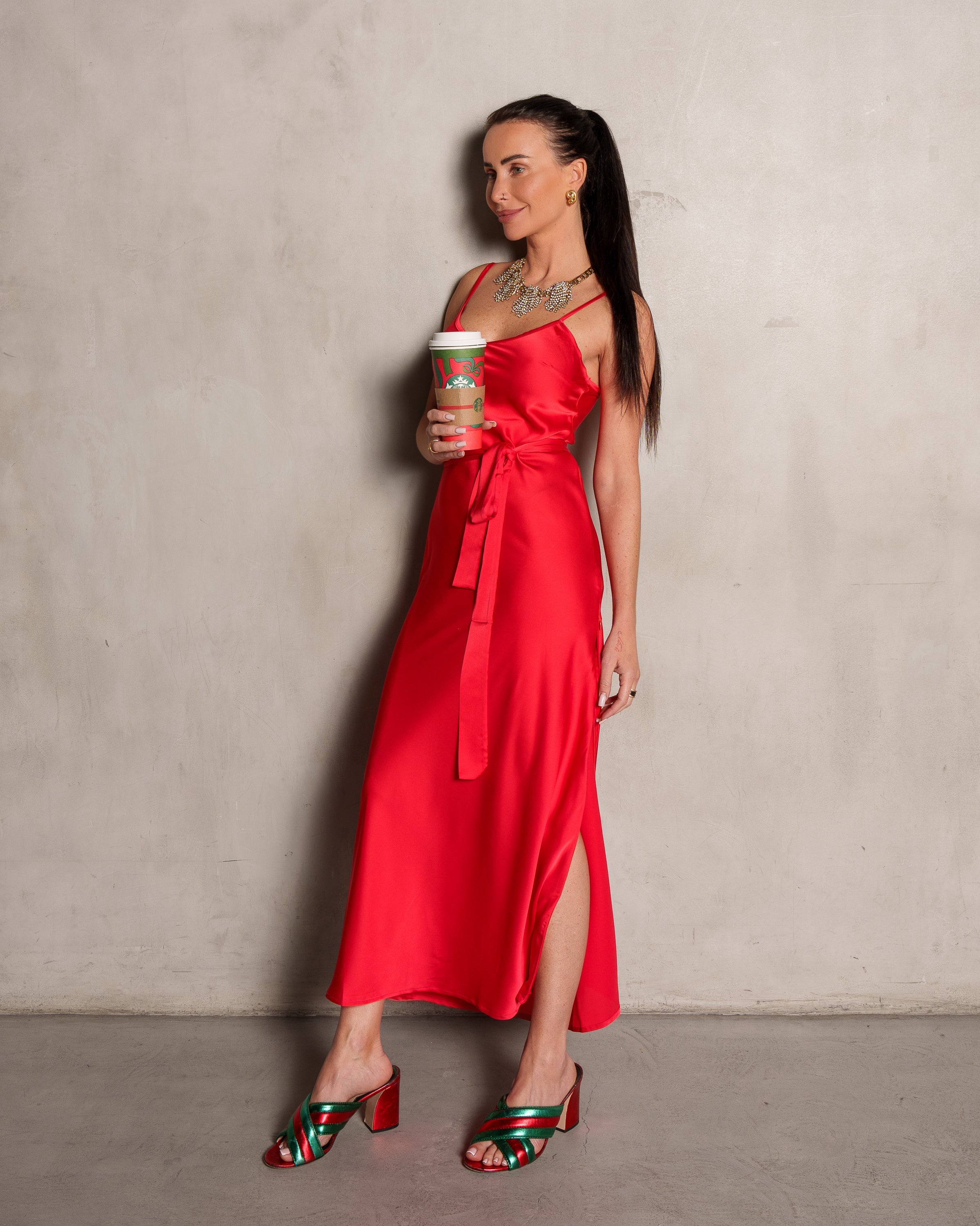 Basic Lennon Zipslip™️ Dress Candy Apple