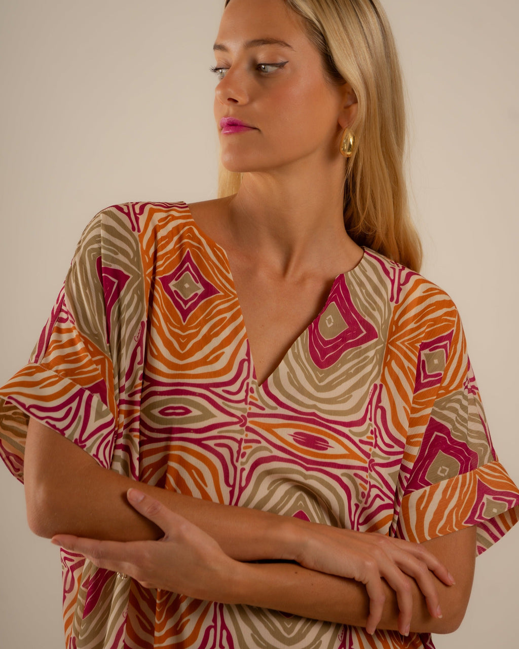 Beatrice Kaftan Dress Mesmerized Pattern
