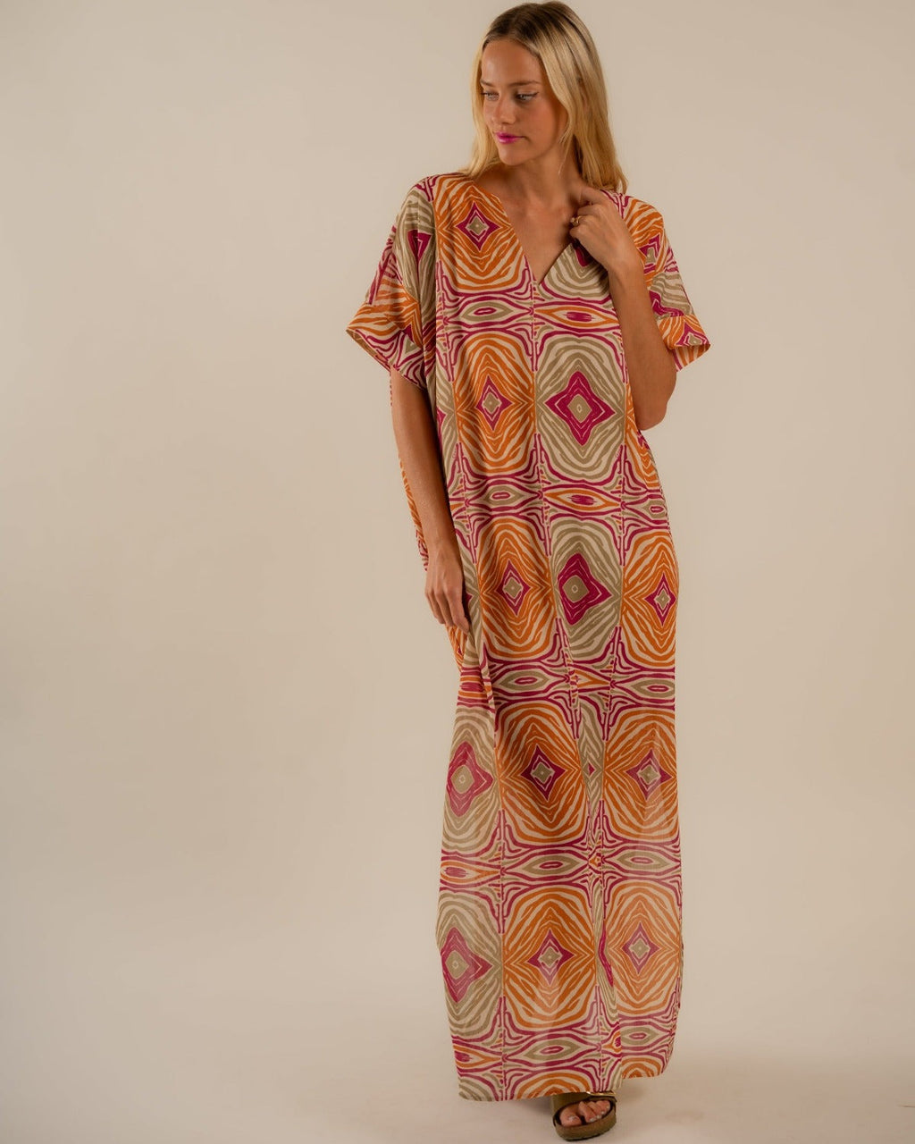 Beatrice Kaftan Dress Mesmerized Pattern