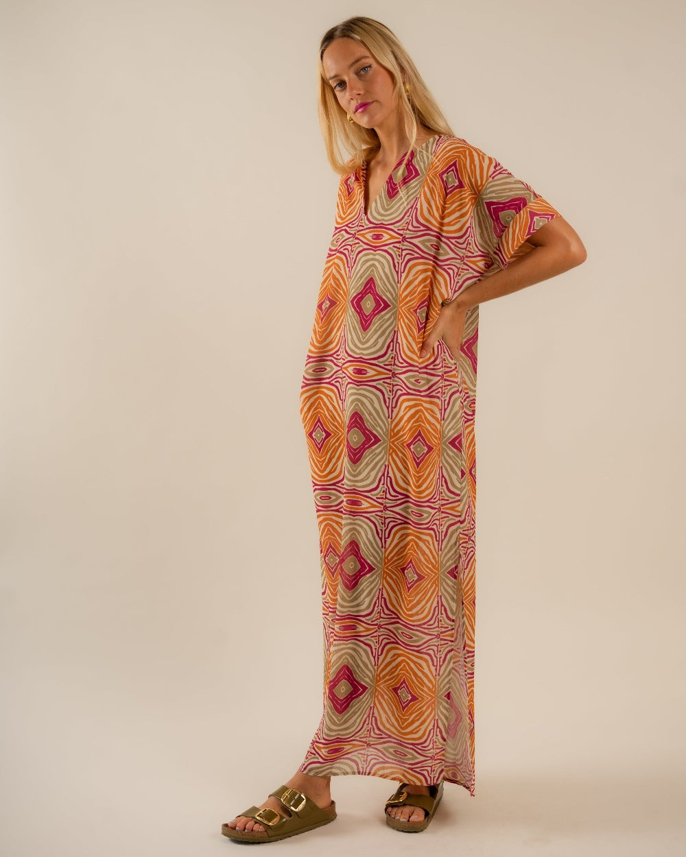 Beatrice Kaftan Dress Mesmerized Pattern