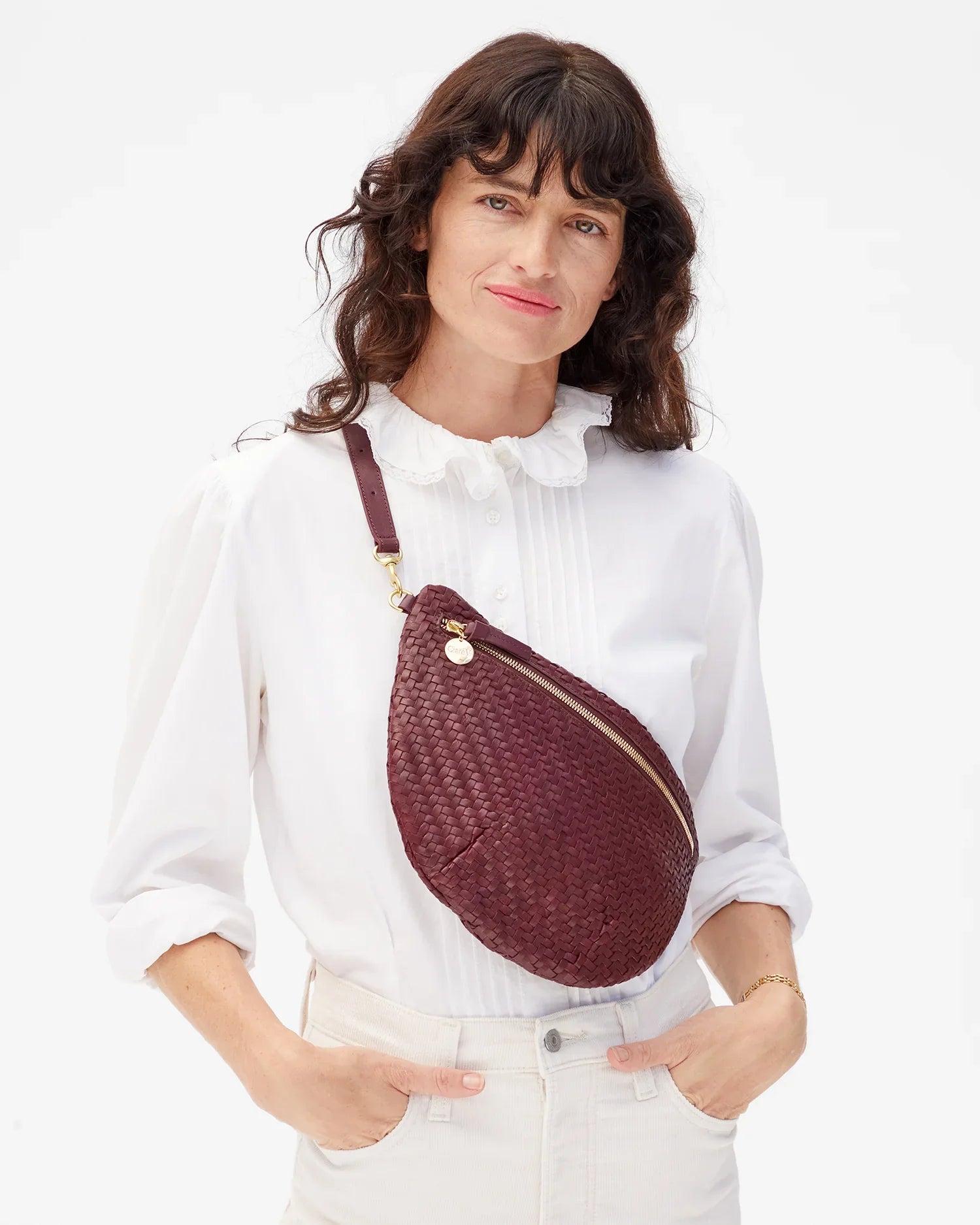 Grande Fanny Woven Zig-Zag Cassis