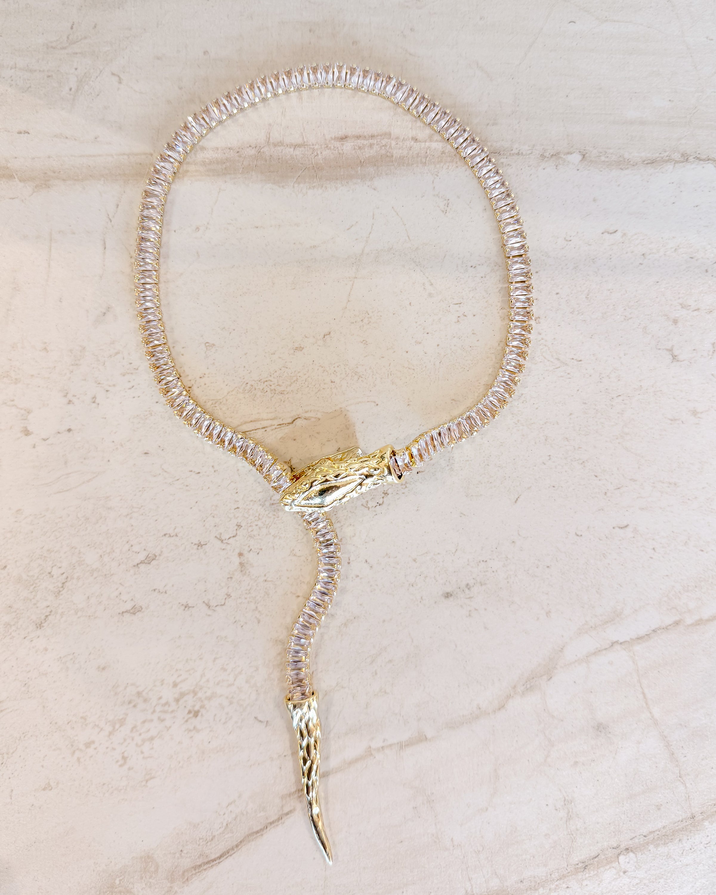 CZ Snake Chain Necklace