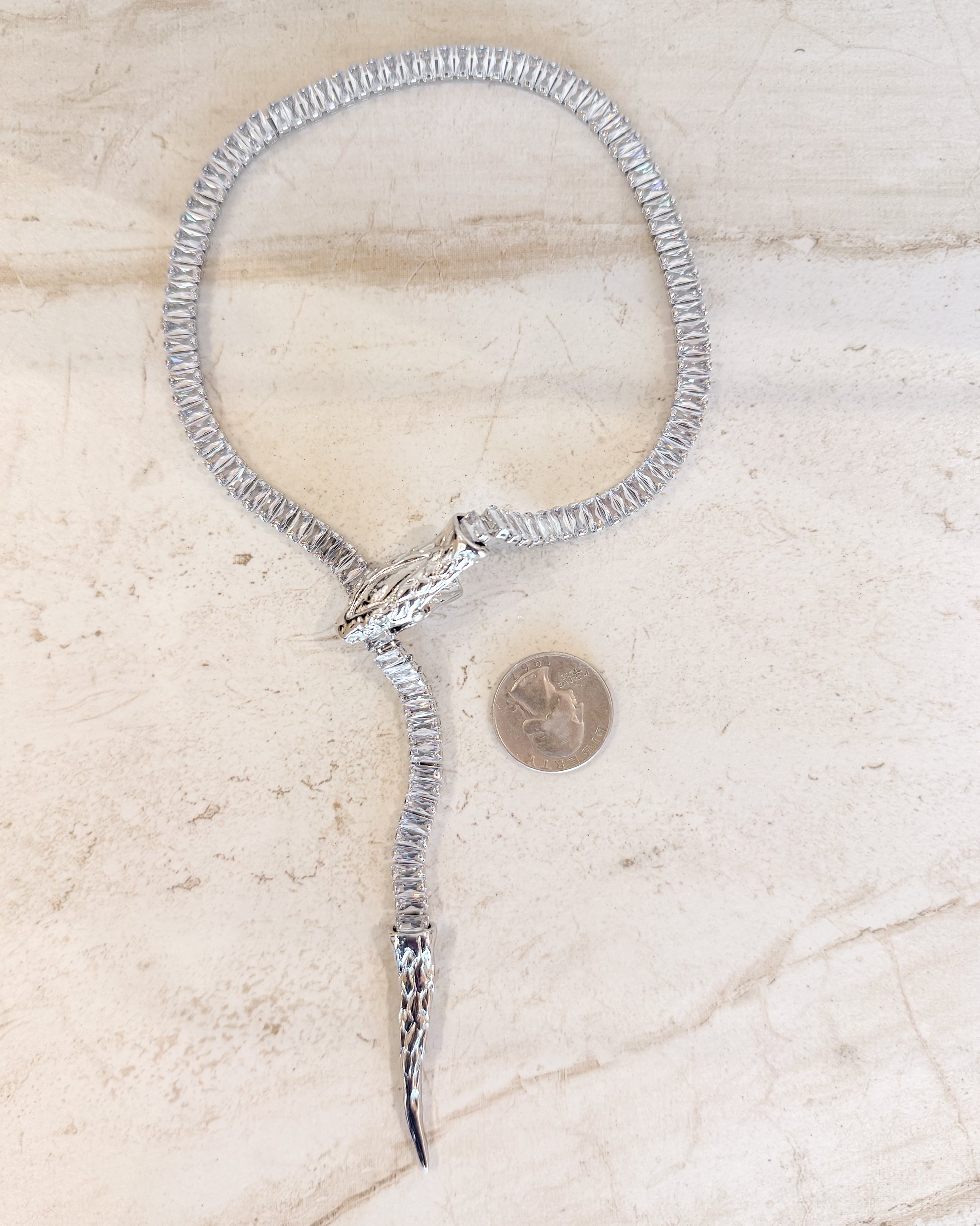 CZ Snake Chain Necklace