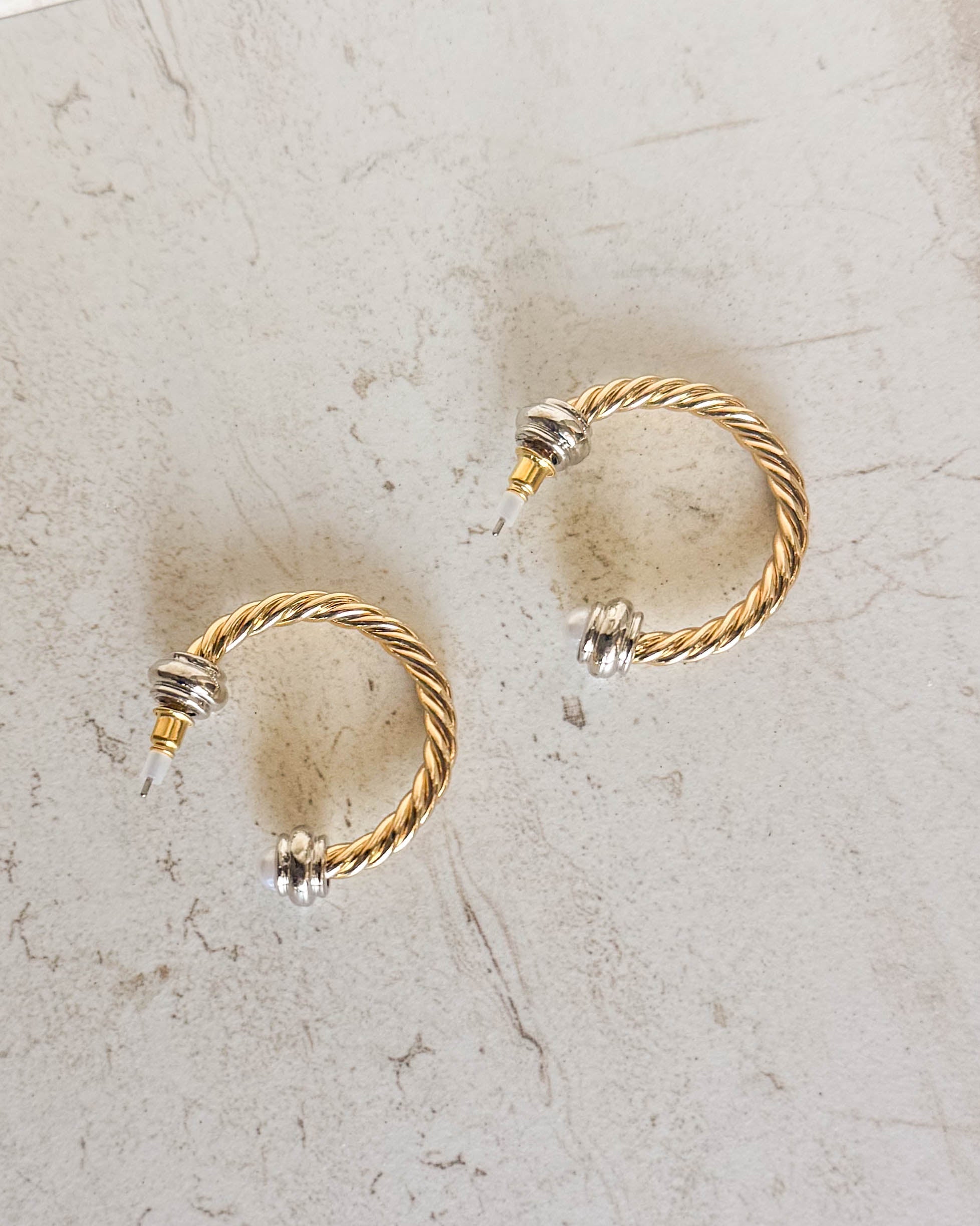 Duo Mixed Medal Rope Hoops - Pearl