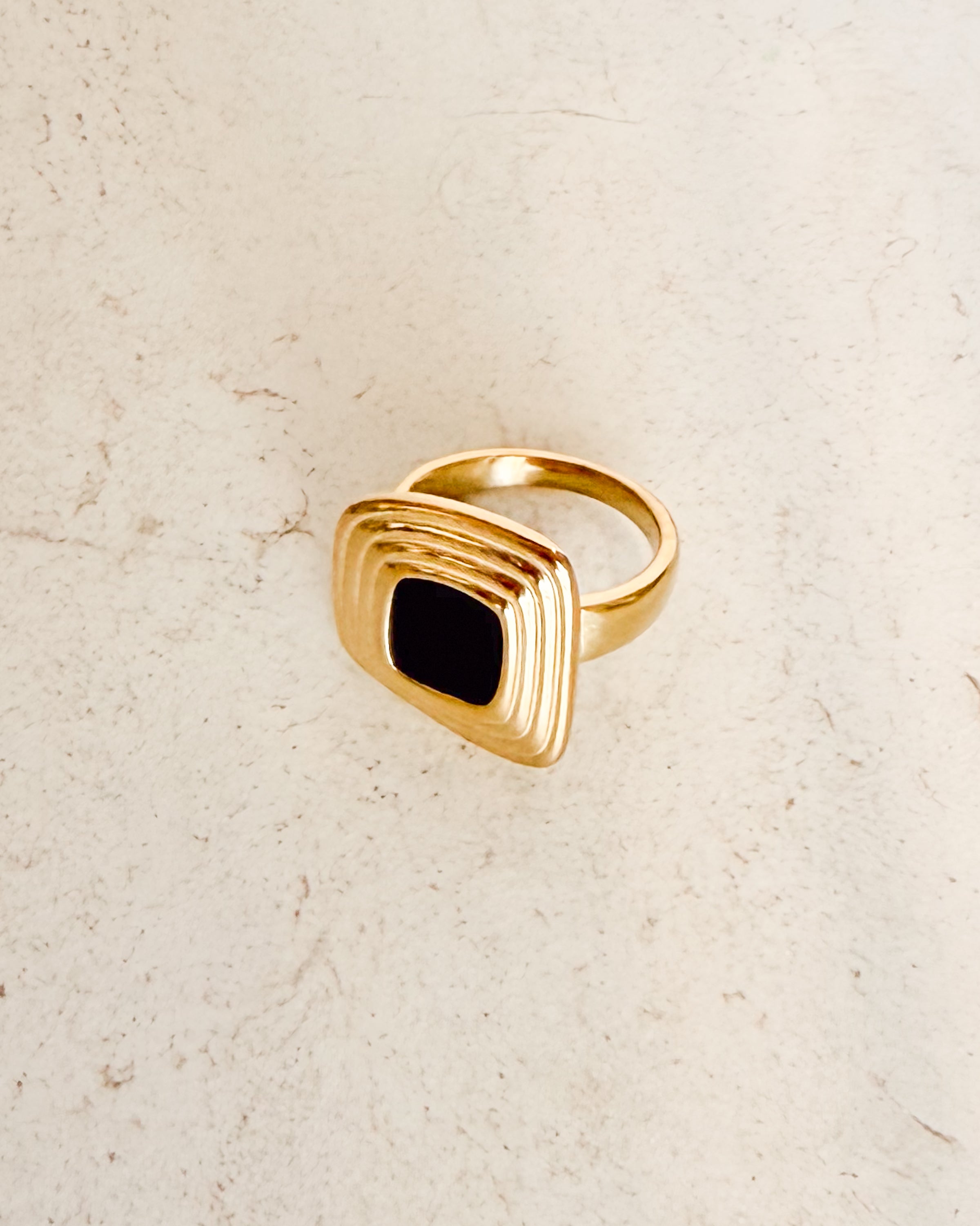 Chunky Geometric Gold Ring