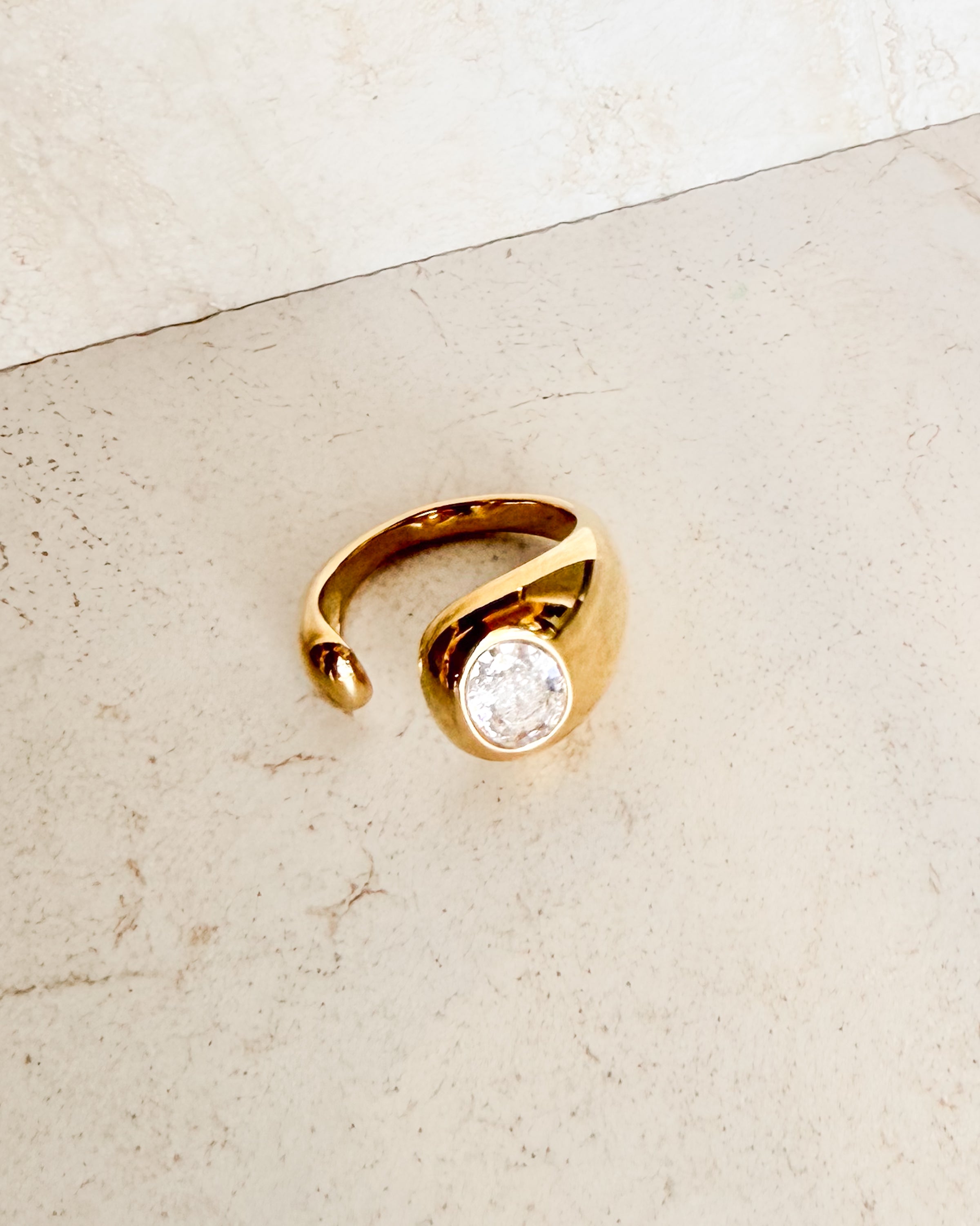 Adjustable Crystal Diamond Ring