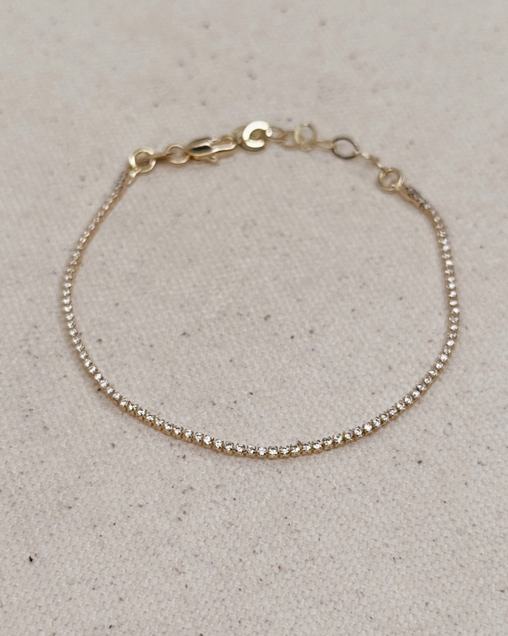 18k Gold Filled 1.2mm Cz Tennis Bracelet
