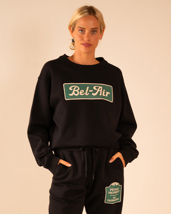 90’s Baggy Crewneck BelAir Black