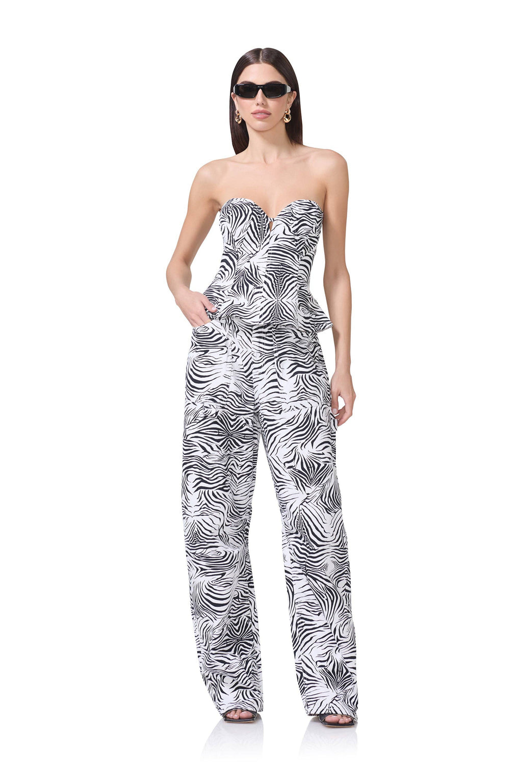 Torri Corset Top - Zebra Print