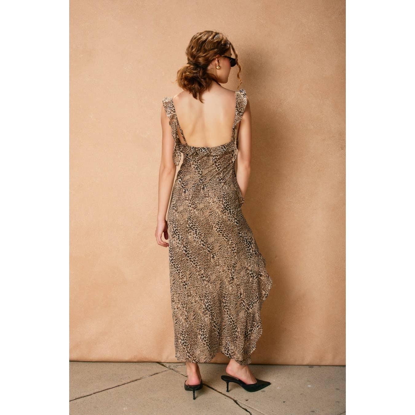 Ash Panther Ruffled Dress